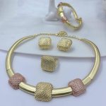 Two tone 18k Goldplated party set