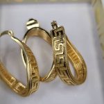 Twist Earring and pendant 18k Goldplated set