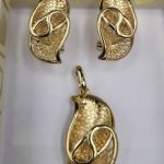 Mini earring and pendant 18k Goldplated set