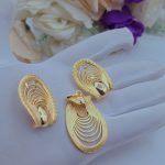 Earring and pendant 18k Goldplated set