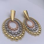 3 tone 18k Goldplated Earring