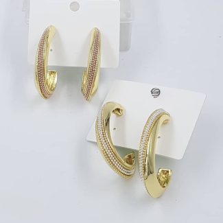 Two tone fashion earring