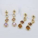 Gem stone fashion earring