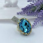 Blue stone luxury ring